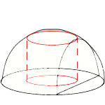 uneven surface 1 (as projection of basic set of Bertrand's chords)